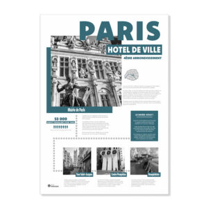 Infographie Paris "Hôtel de Ville" bleu